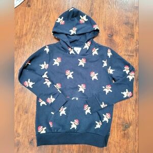 Cactus Boys Size 11-12 Runs Small 8-9 Hoodie with Dabbing Santa Dog